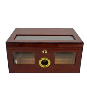Cuban Crafters Wood and Glass Humidor