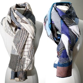 (2 Pc) KOOS Van Den Akker Patchwork Shawls