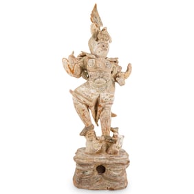 Chinese Tang Pottery Lokapala Effigy