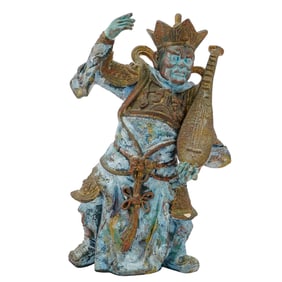 Chinese Deity Ceramic Sculpture