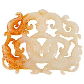 Chinese Natural Jade Dragon Carving