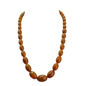 Antique Butterscotch Amber Beaded Necklace