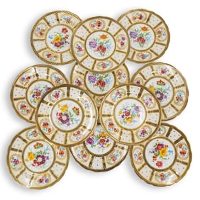 (11 Pc) English Paragon Porcelain Dessert Plates