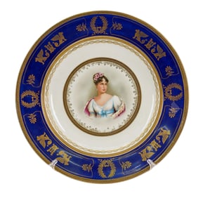 Capodimonte Porcelain Portrait Plate