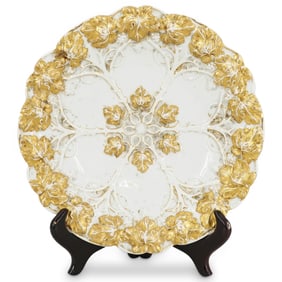 Antique Meissen Parcel Gilt Porcelain Bowl