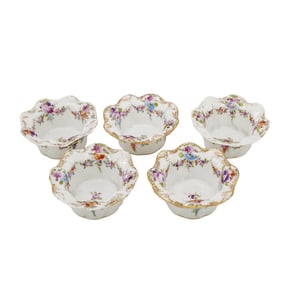 (5 Pc) German Dresden Porcelain Bowls Set