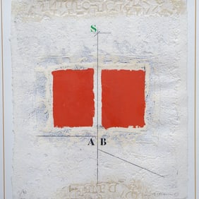 James Coignard (French, 1925-2008) Deux Rouges En Axe