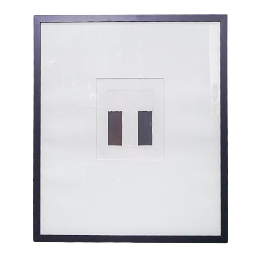 Andrzej Gieraga (Polish, b. 1934) Czern i biel III: Andrzej Gieraga ( Polish, b. 1934) Czern i biel III 1987, Poland Intaglio on paper housed in a black frame with a white mat. At the bottom in pencil it is titled "Czern i biel III" or "Black and White