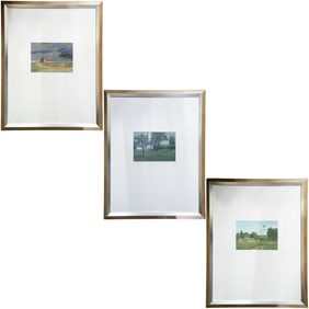 (3 Pc) Gisela Grundmann-Wienert Rural Landscape Paintings