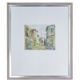 Pair of Cityscape Watercolor Paintings