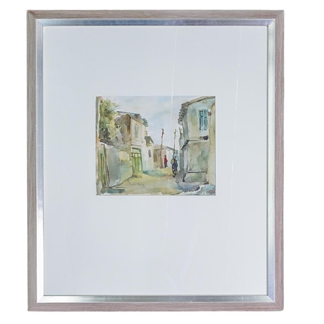 Pair of Cityscape Watercolor Paintings (1 of 7)