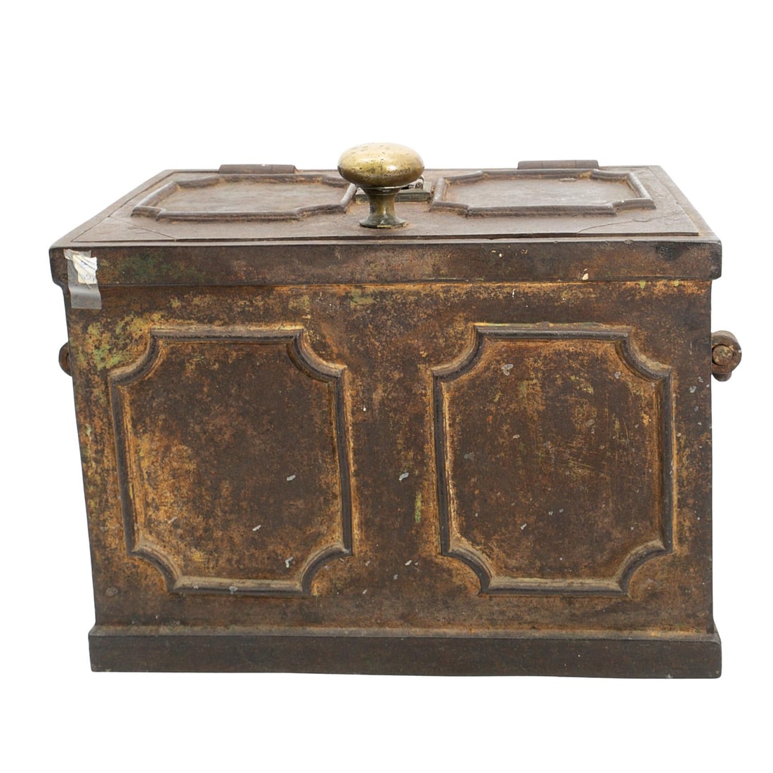 Large Antique Merchant's Metal Strongbox (1 of 5)