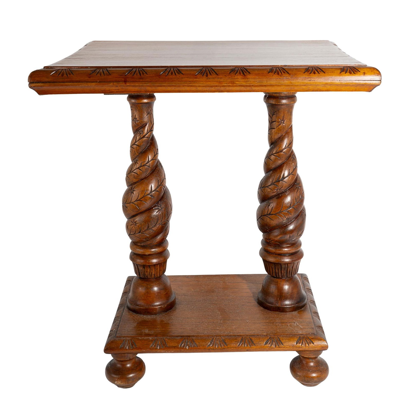 1970s Italian Carved Wood Side Accent Table (1 of 4)