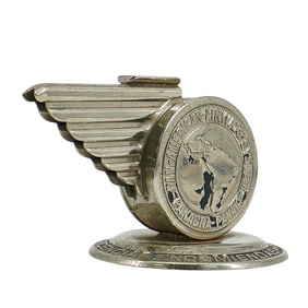 Art Deco PAN-AM Nickel Plated Ashtray