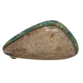 Los Castillo Malachite And Silver Plated Bowl