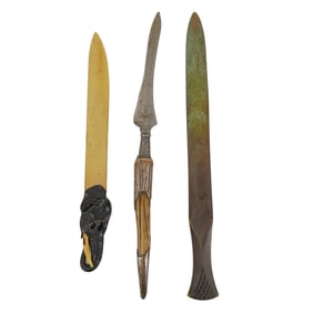 (3 Pc) Antique European Letter Openers