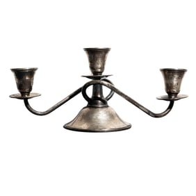 American International Sterling Silver 3 Light Candelabra