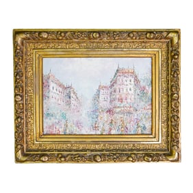 Att. Marie Charlot (20th century) Impressionist Cityscape Oil on Canvas