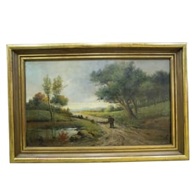 Large Signed Landscape Oil Painting