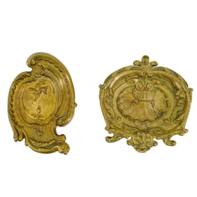 Pair of Art Nouveau Gilt Bronze Vanity Trays