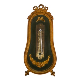 Louis XVI Style Ormolu Brass Centigrade Thermometer