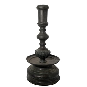 Maitland Smith Heavy Bronze Altar Pillar Candlestick