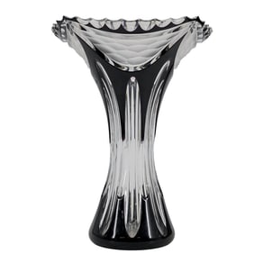 Black and Clear Glass Vase