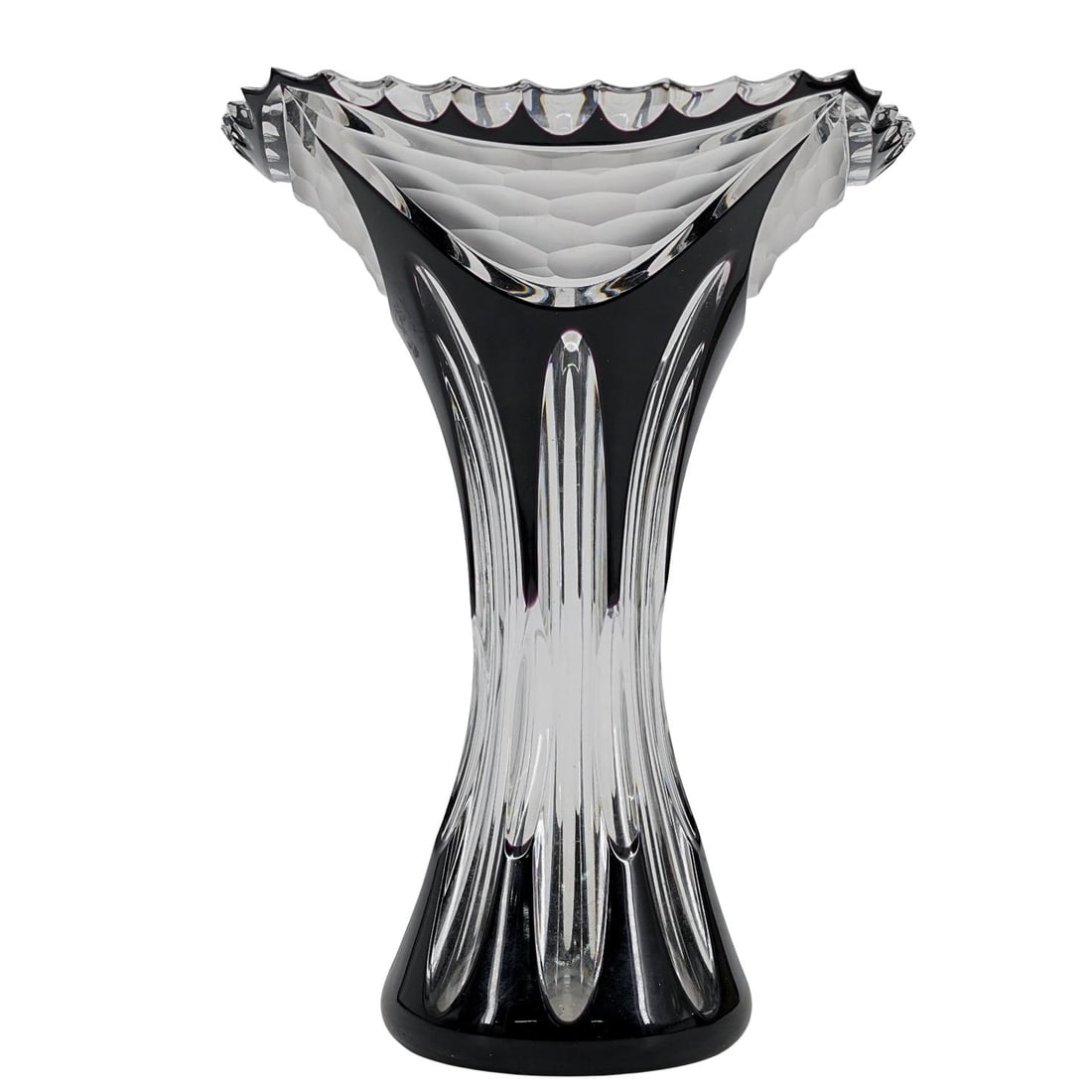 Black and Clear Glass Vase (1 of 6)