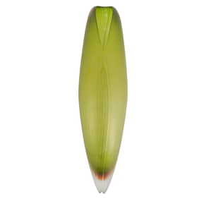 Signed Murano Arcade Green Art Glass Sculpture