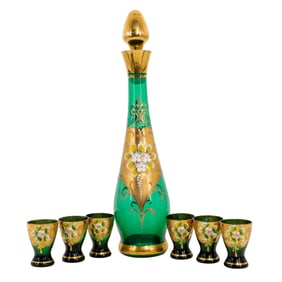 (7 Pcs) Murano Glass Decanter Set