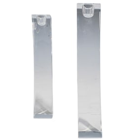 Pair of Nambe "Kissing" Crystal Candlesticks