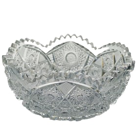 Antique Brilliant Cut Crystal Bowl