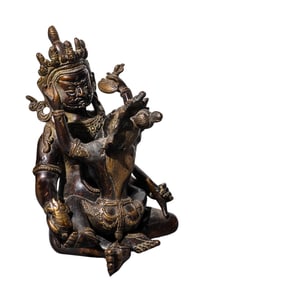 Antique Tibetan Bronze Yab-Yum Sculpture