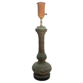 Chinese Bronze Dragon Lamp