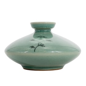 Antique Korean Celadon Oil Bottle