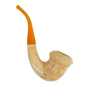 Carved Meerschaum Tobacco Pipe