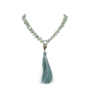Larimar Tassel Necklace