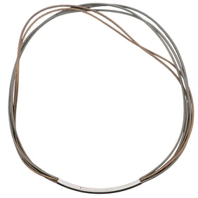 Five-Strand Leather & Sterling Silver Necklace