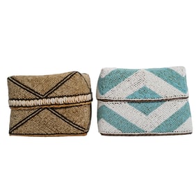 Pair of Balinese Style Beaded Boxes