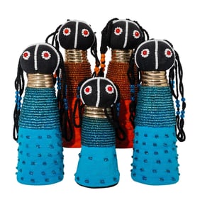 (5 pcs) African Ndebele Fertility Dolls