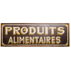 Vintage Hand-Painted Advertising Sign