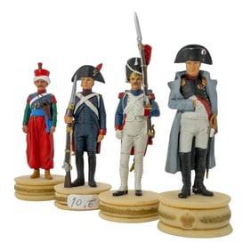 (4 pcs) Napoleon and the Imperial Guard Lead Military Figurines