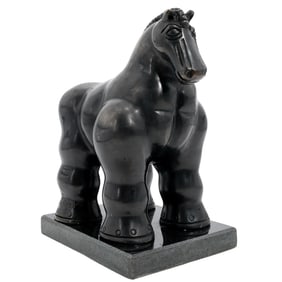 Botero Style "Trojan Horse" Sculpture