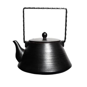 Matte Black Ceramic Teapot