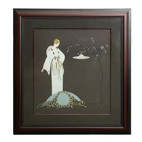 Erté (1892-1990, Russian/French) "Moon Garden" Serigraph