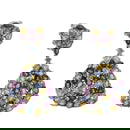 18K White Gold and Colored Sapphire Drop Earrings