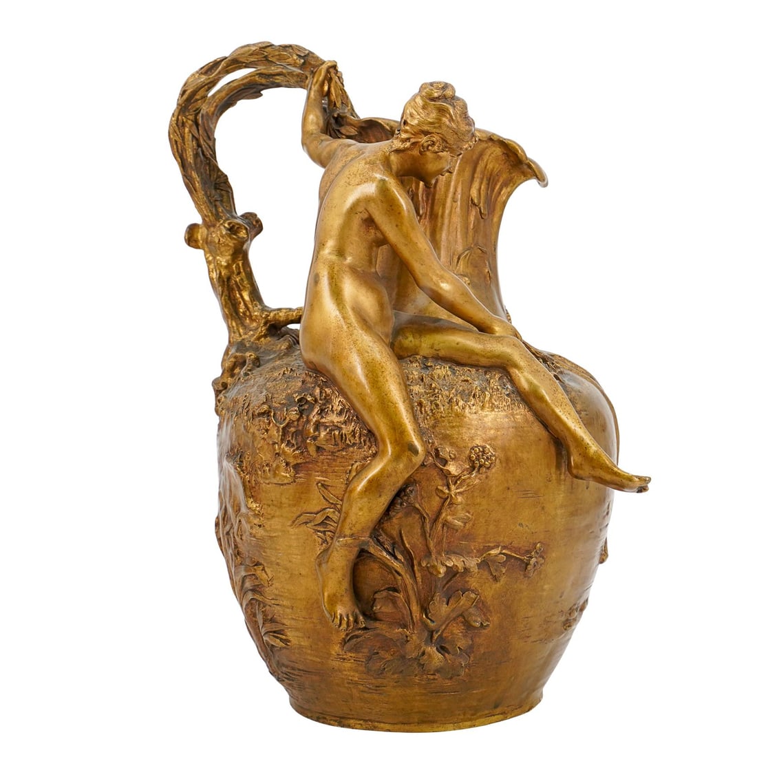 Alexandre Vibert (French, 1847-1909) Gilt Bronze Figural Ewer (1 of 10)