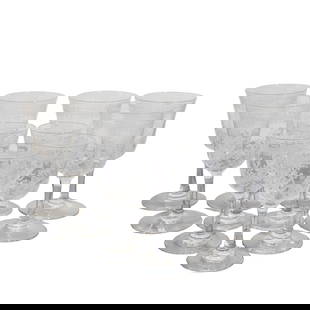 (11 Pc) Baccarat Crystal "Lafayette" Cordial Cups & Liquor Stemware Set: (11 Pc) Baccarat Crystal "Lafayette" Cordial Cups & Liquor Stemware Set20th Century, France(11 Pc) Baccarat crystal cordial cups and liquor glasses stemware set, in the "Lafayette" pattern, in clear c