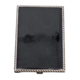 Sterling Silver and Enamel Cigarette Case