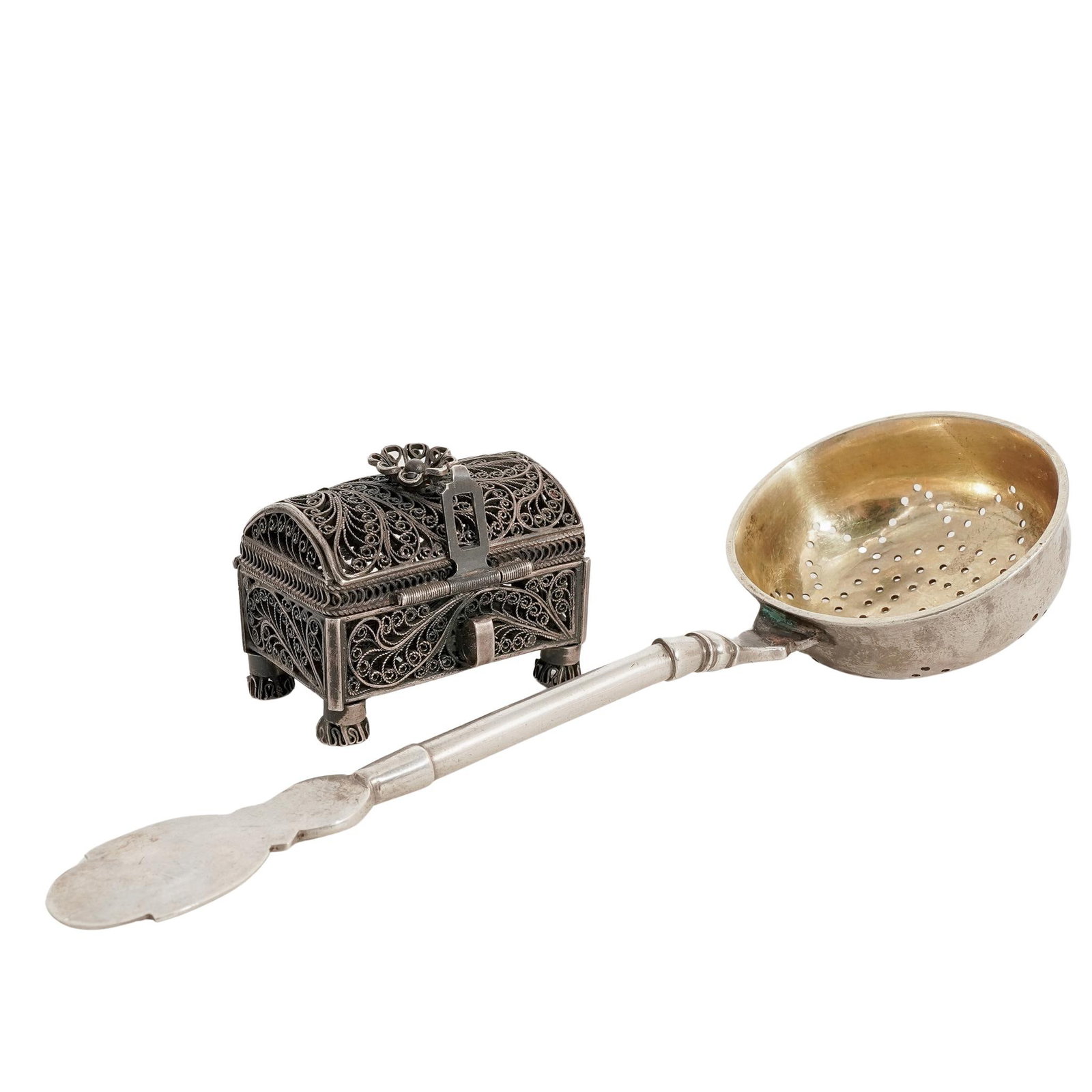 (2 Pc) Antique Russian Silver Grouping (1 of 6)